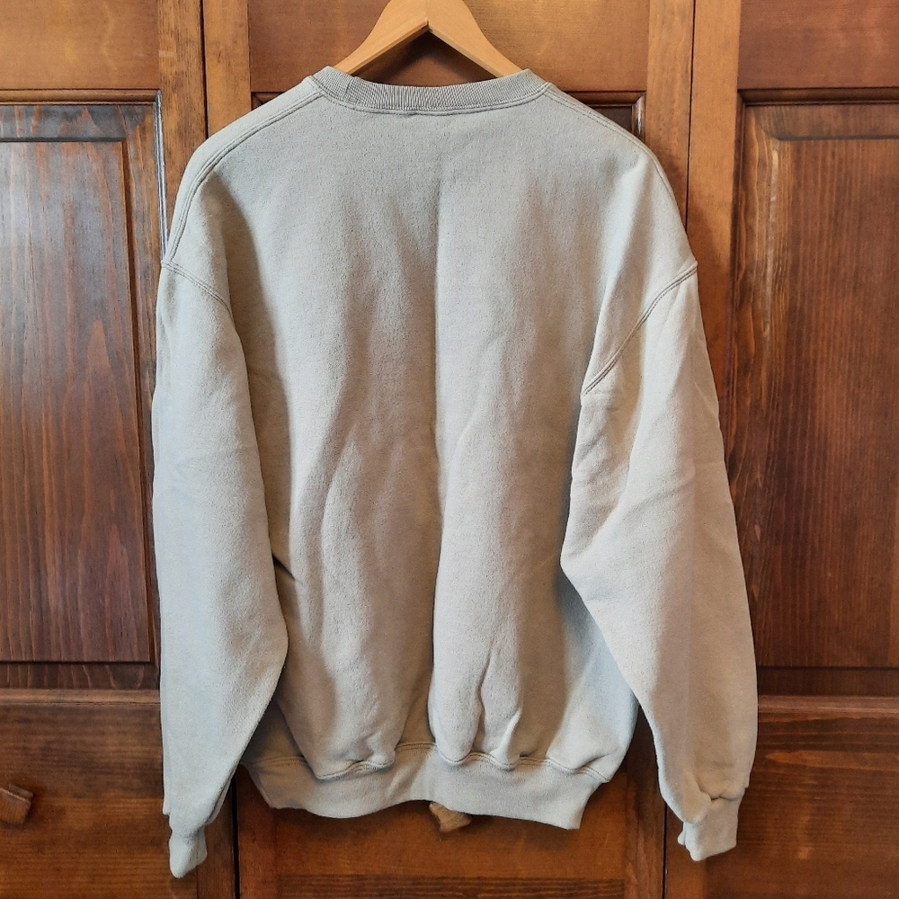 Jerzees Cotton Blend "Apple Butter Gang" Tan Graphic Crewneck Sweatshirt Size L - Picture 9 of 10